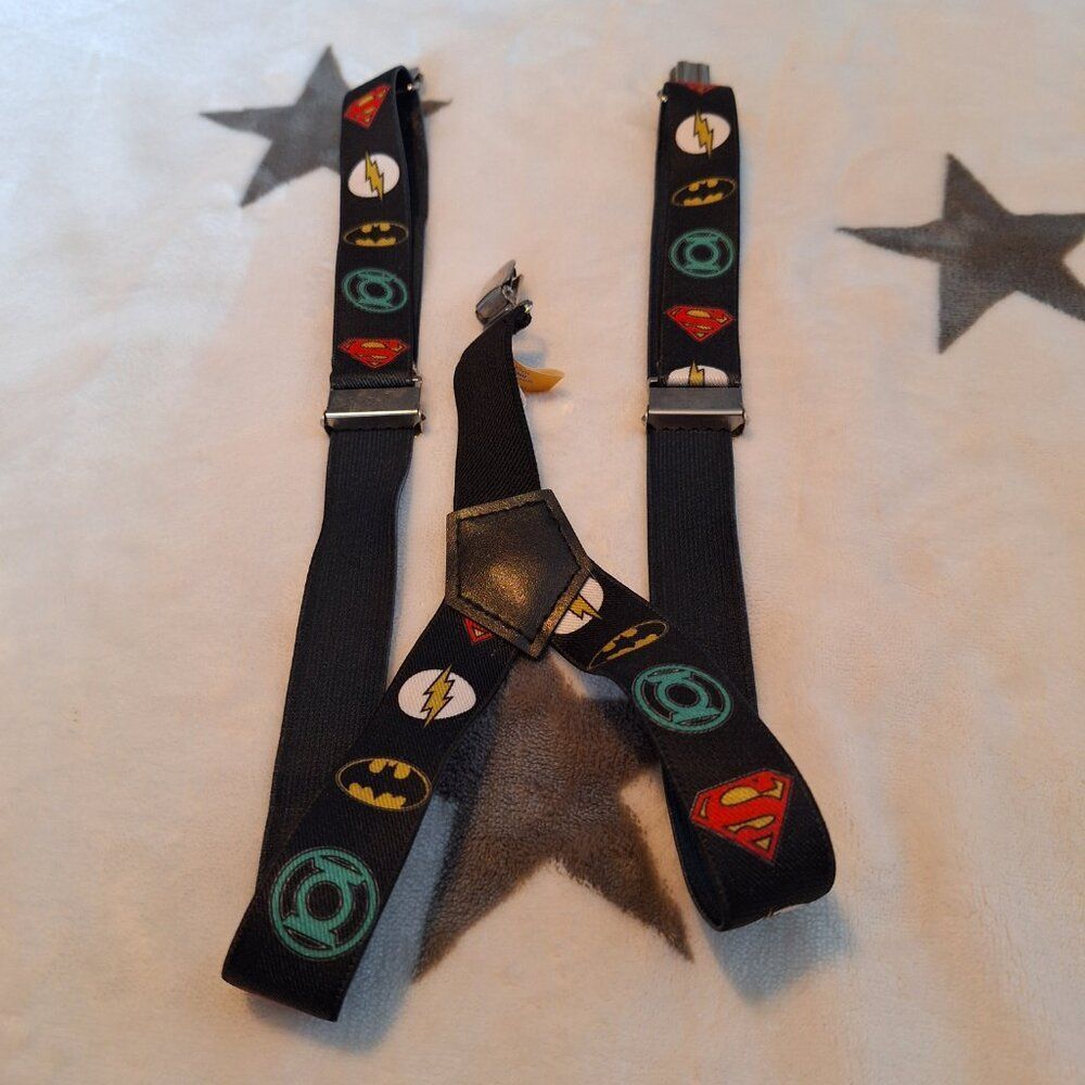 Justice League Infant Toddler Adjustable Suspenders DC Comics WB - Picture 2 of 4